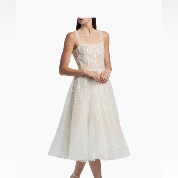 BRONC AND BANCO mademoiselle midi wedding dress NEW WITH TAGS - Picture 3 of 10